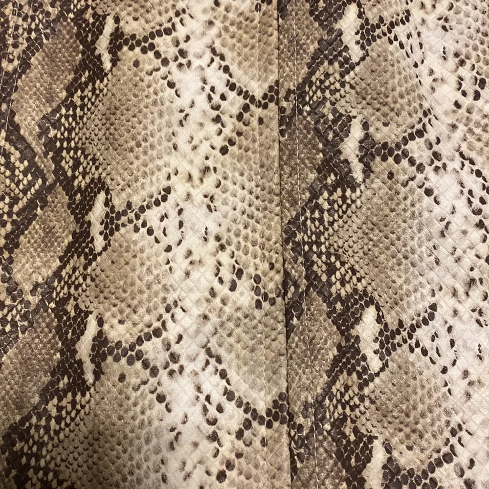 SNAKESKIN Python faux leather mini skirt